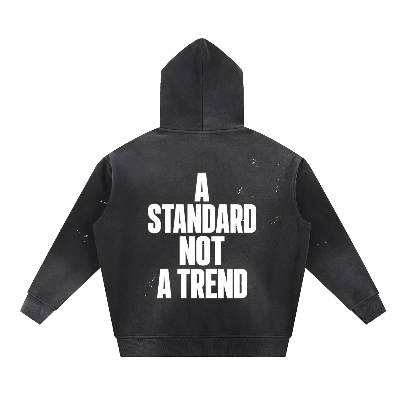 Vintage Washed Frayed Fleece Hoodie