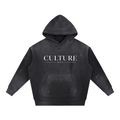 Vintage Washed Frayed Fleece Hoodie