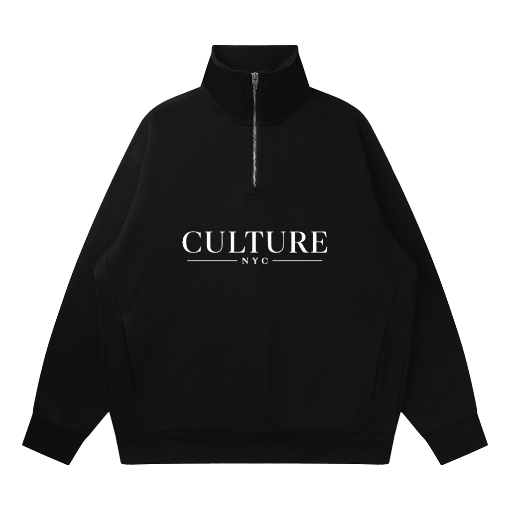 Quarter-Zip Drop Shoulder Sweatshirt