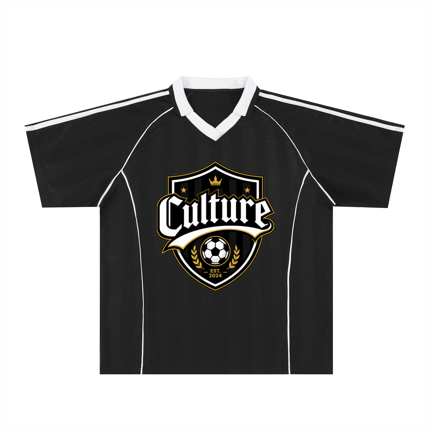 Shadow Stripe Collared Soccer Jersey